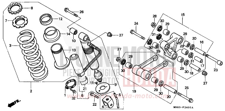 REAR CUSHION for Africa Twin SHASTA WHITE (NH138H) from 1988